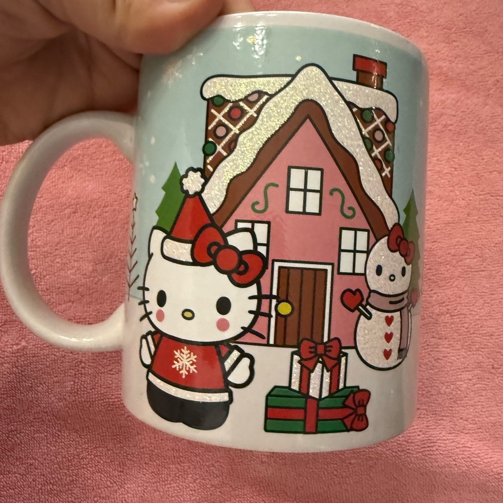 Hello Kitty Ceramic Mug with Black and White Design